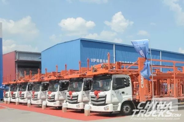 100 Units New Foton Auman ETX Car Carriers Delivered to Chongqing Customer